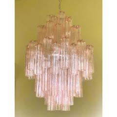 Contemporary Pink Tronchi Murano Glass Chandelier - 4303344