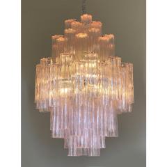 Contemporary Pink Tronchi Murano Glass Chandelier - 4303352