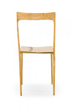 Contemporary Polished Bronze Banquete Side Chairs - 4171834