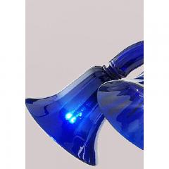 Contemporary Pop Blue Ocean Murano Style Glass Chandelier - 3964950