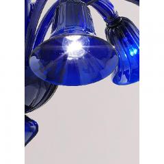 Contemporary Pop Blue Ocean Murano Style Glass Chandelier - 3964951