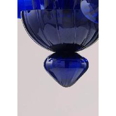 Contemporary Pop Blue Ocean Murano Style Glass Chandelier 8 Arms - 4445946
