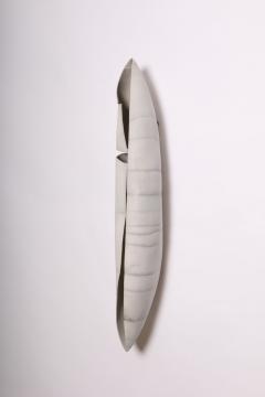 Contemporary Porcelain Wall Art Hanging Vessel by Ceramic Artist Paula Murray - 3414334