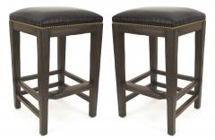 Contemporary Post War Leather Bar Stools - 1378359