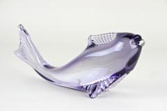 Contemporary Purple Murano Glass Fish Italy circa 1970 - 3488901