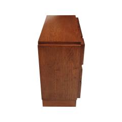 Contemporary Rectangular Patern Brutalist Solid Wood Pair Of Italian Sideboards - 4543963