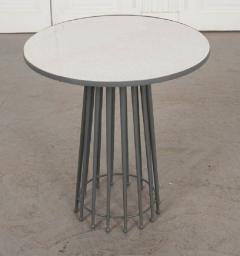 Contemporary Round Marble Top Needle Table - 1188946