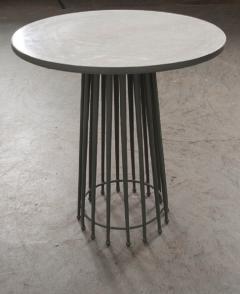Contemporary Round Marble Top Needle Table - 1188947