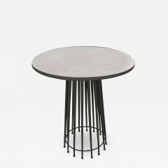 Contemporary Round Marble Top Needle Table - 1188972