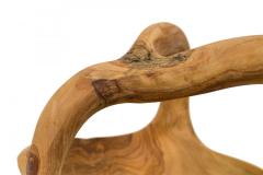Contemporary Rustic Modern Organic Form Wooden Basket - 4673031