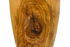 Contemporary Rustic Modern Organic Form Wooden Footed Vase - 4674178