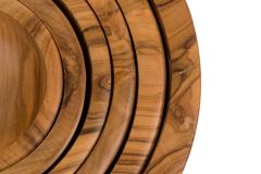 Contemporary Rustic Style Olive Wood Nesting Bowl Set - 4675899