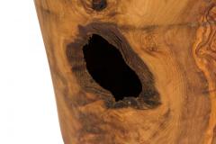 Contemporary Rustic Turned Wood Floor Vase - 4407950