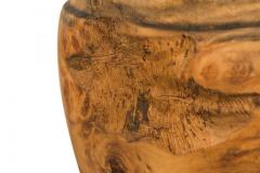 Contemporary Rustic Turned Wood Floor Vase - 4407951