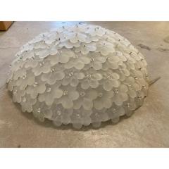 Contemporary Sanded Flowers Murano Glass Flush Mount - 4303090