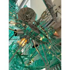 Contemporary Scenographic Green Felci Murano Glass Style Chandelier - 4303415