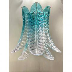 Contemporary Scenographic Set of Two Greeen Felci Murano Glass Wall Sconces - 4209006