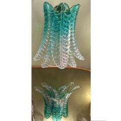 Contemporary Scenographic Set of Two Greeen Felci Murano Glass Wall Sconces - 4303363
