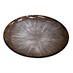 Contemporary Sculptural Concave Round Mirror in Brown Made in France - 3235886