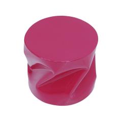 Contemporary Sculptural Fuchsia Lacquered Metal Side Table - 4746693