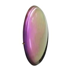 Contemporary Sculptural Pink Glass French Concavex Mirror - 2712164