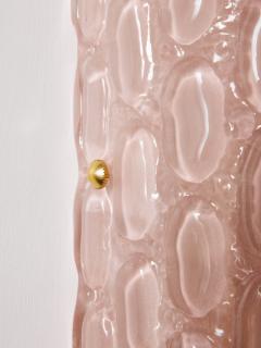 Contemporary Sculptural Pink Murano Glass Wall Sconce - 4753716