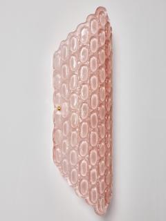 Contemporary Sculptural Pink Murano Glass Wall Sconce - 4753717