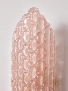 Contemporary Sculptural Pink Murano Glass Wall Sconce - 4753718