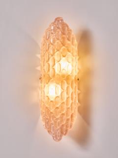 Contemporary Sculptural Pink Murano Glass Wall Sconce - 4753722