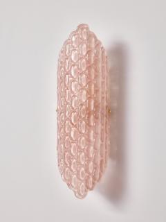 Contemporary Sculptural Pink Murano Glass Wall Sconce - 4767828