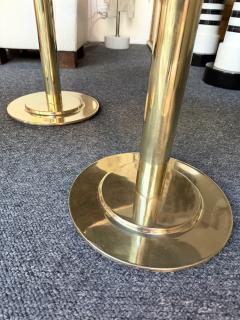 Contemporary Set of 3 Brass and Marble Nesting Tables Italy - 4410984