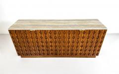 Contemporary Sideboard Wood and Travertine Italy - 4516233