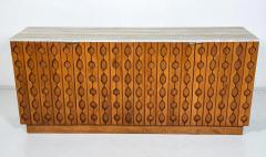 Contemporary Sideboard Wood and Travertine Italy - 4519372