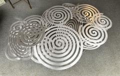 Contemporary Stainless Steel Spiral Coffee Table by Antonio Cagianelli Italy - 3985712