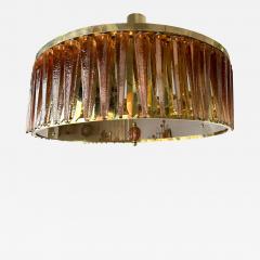 Contemporary Stalactite Chandelier Brass and Murano Glass Italy - 3719426