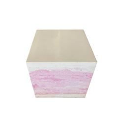 Contemporary Stucco Marble Spanish Side Table - 2685421