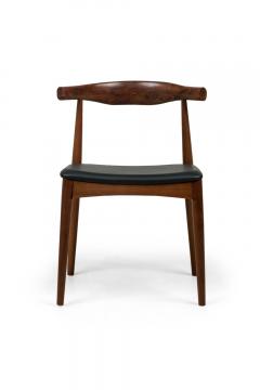 Contemporary Style Silva Walnut and Dark Brown Leather Dining Side Chairs - 4163297