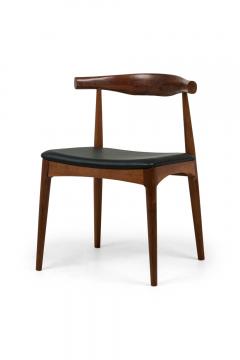 Contemporary Style Silva Walnut and Dark Brown Leather Dining Side Chairs - 4163298