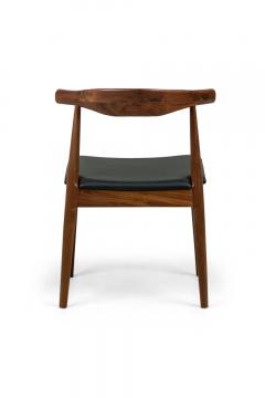Contemporary Style Silva Walnut and Dark Brown Leather Dining Side Chairs - 4163302