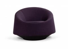 Contemporary Swiveling Purple Arm Chair - 1378795