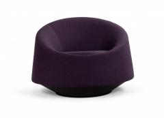 Contemporary Swiveling Purple Arm Chair - 4664373