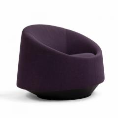 Contemporary Swiveling Purple Arm Chair - 4664374