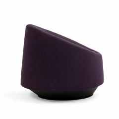Contemporary Swiveling Purple Arm Chair - 4664375