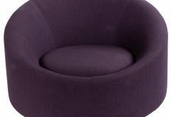 Contemporary Swiveling Purple Arm Chair - 4664380