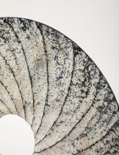 Contemporary Textured Swirl Stone Disc Sculpture China - 3482476