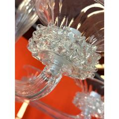 Contemporary Transparent Murano Glass Chandelier W Trasparent RostratoBoubeches - 4302825