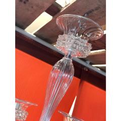 Contemporary Transparent Murano Glass Chandelier W Trasparent RostratoBoubeches - 4302828