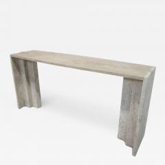 Contemporary Travertin Console Italy - 3413589