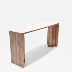 Contemporary Travertine Console Table - 2566945