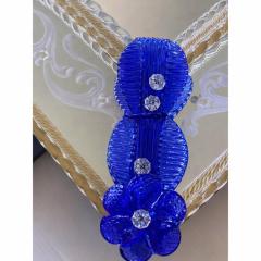 Contemporary Venetian Murano Glass Wall Mirror With Green Floral Hand Carved - 4492913